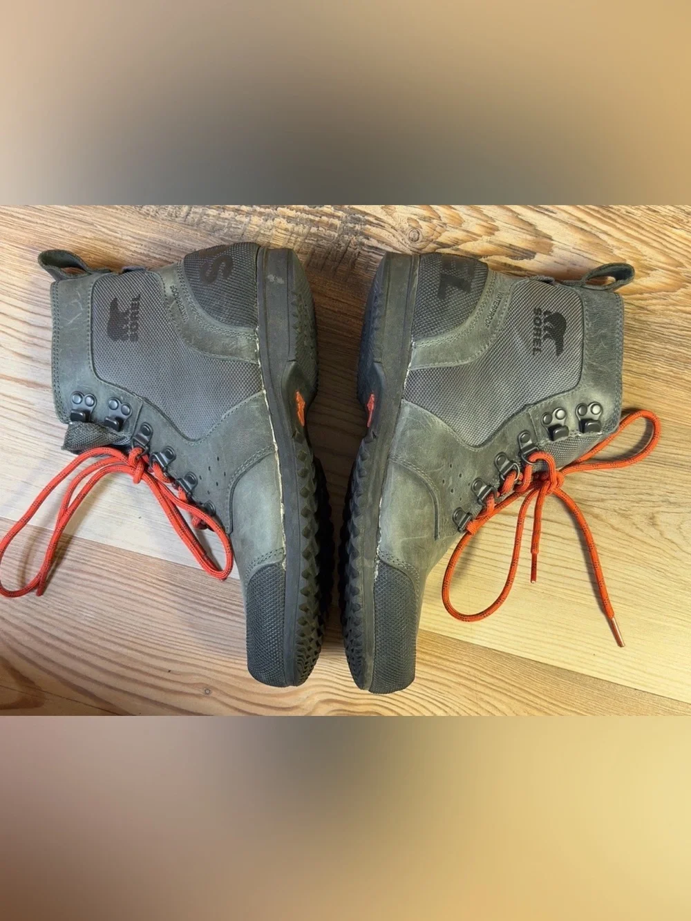 Sorel Ankeny Mid Hiker Boots Men's Size 8  Waterproof Leather Grey
